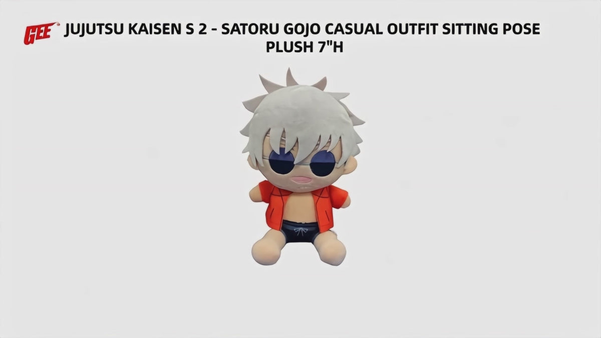 Jujutsu Kaisen - Satoru Gojo (Beach) Sitting Plush 7" H