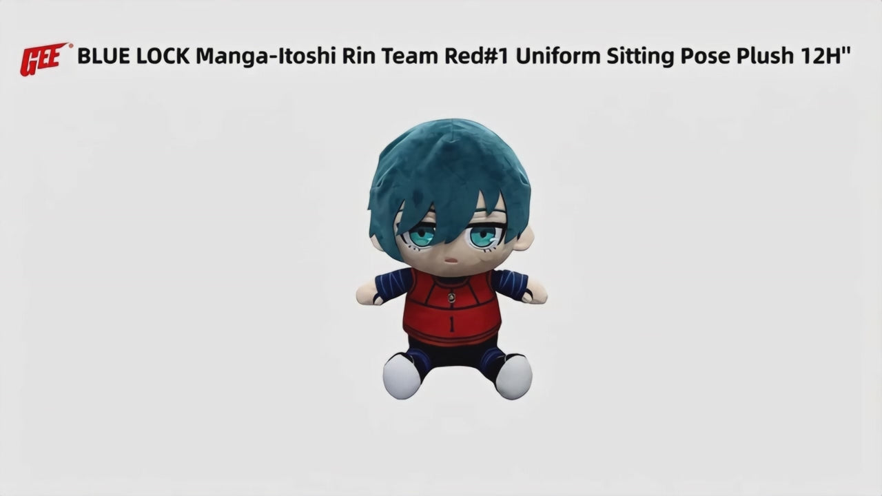 BLUE LOCK (COMIC) - ITOSHI RIN TEAM RED#1 UNIFORM SITTING POSE PLUSH 12"H