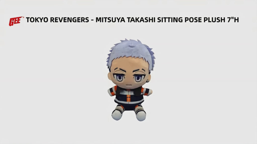Tokyo Revengers - Mitsuya Takashi Sitting Pose Plush 7"H