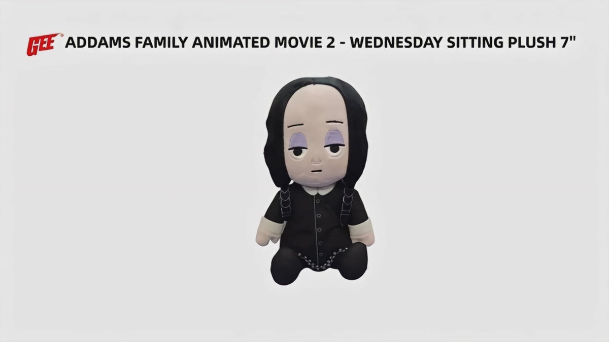 Addams Family Animated Movie 2 - Wednesday Addams Sitting Plush 7"H