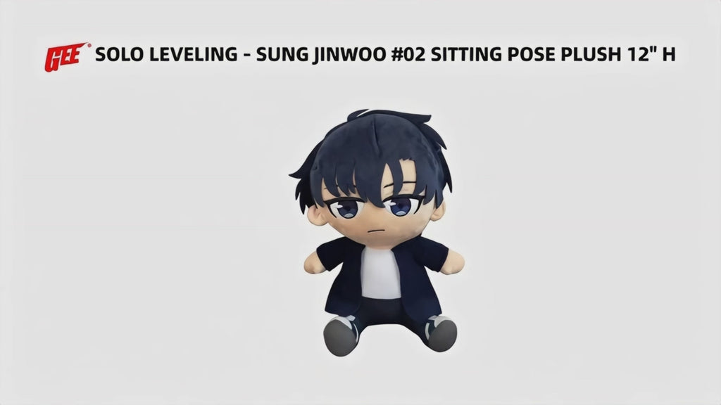 Solo Leveling - Sung Jinwoo (Shadow Monarch) Sitting Pose Plush 12" H