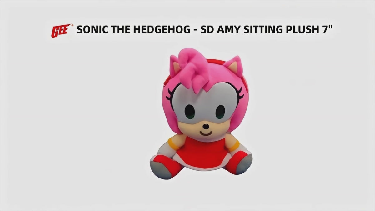 Sonic The Hedgehog - SD Amy Rose Sitting Plush 7"H