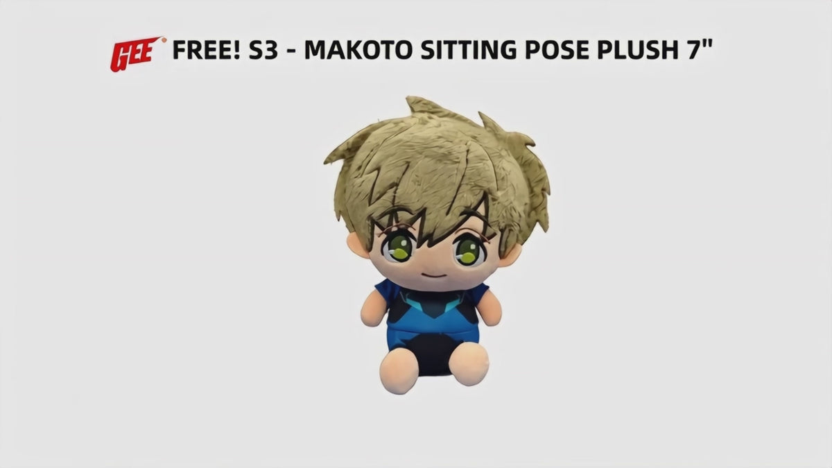 Free! S3 - Makoto Tachibana Sitting Pose Plush 7"H