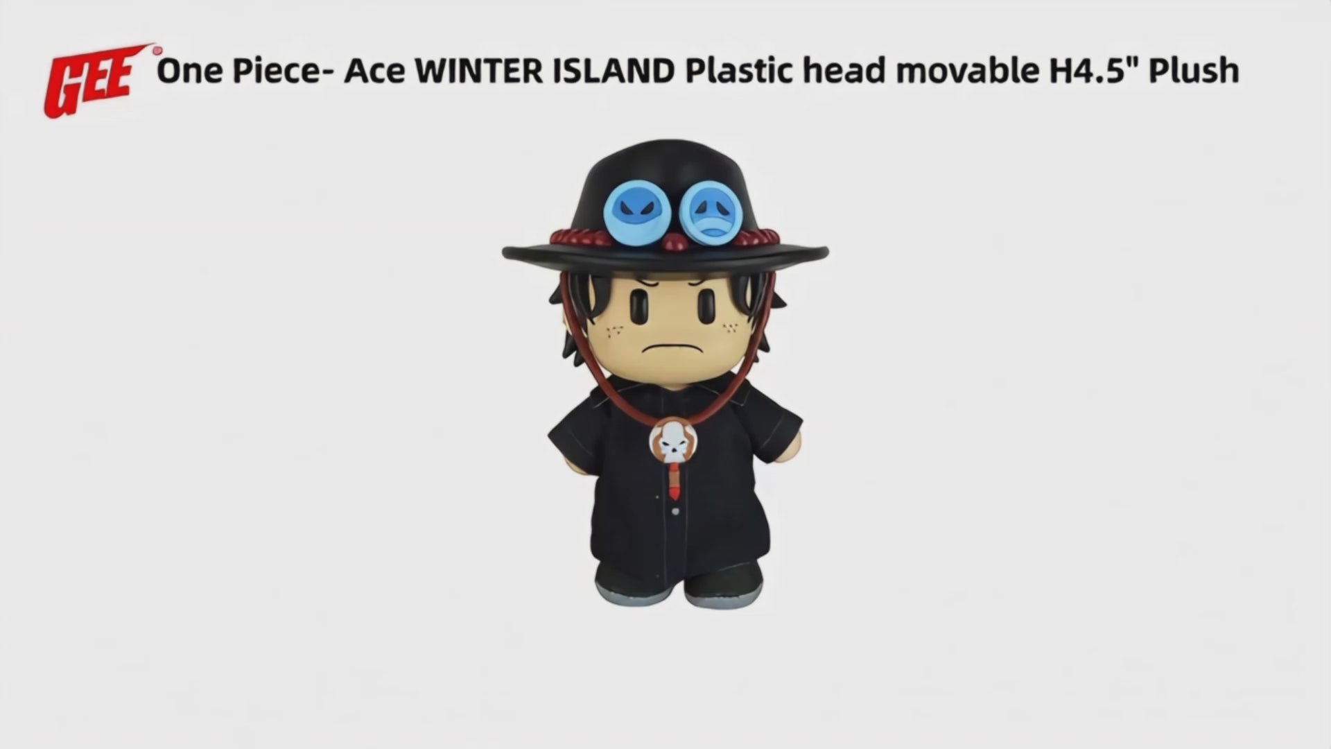 One Piece: Portgas D. Ace (Drum Island Arc) Figurekey Plush 4.5" H