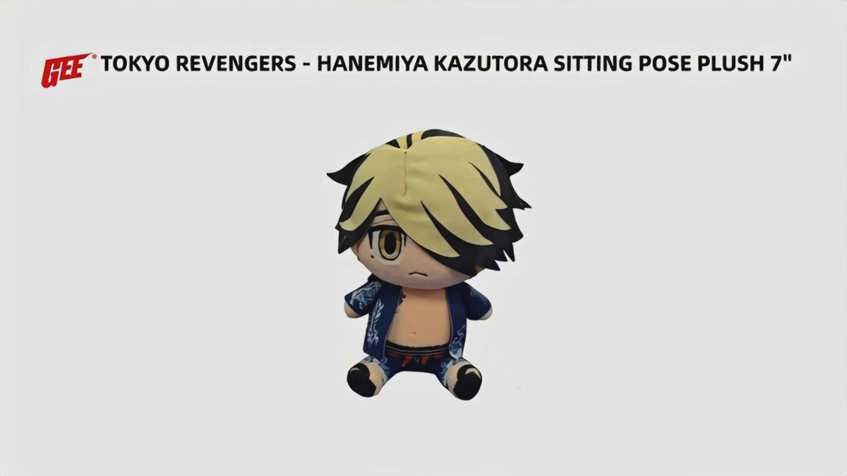 Tokyo Revengers - Hanemiya Kazutora Sitting Pose Plush 7"H