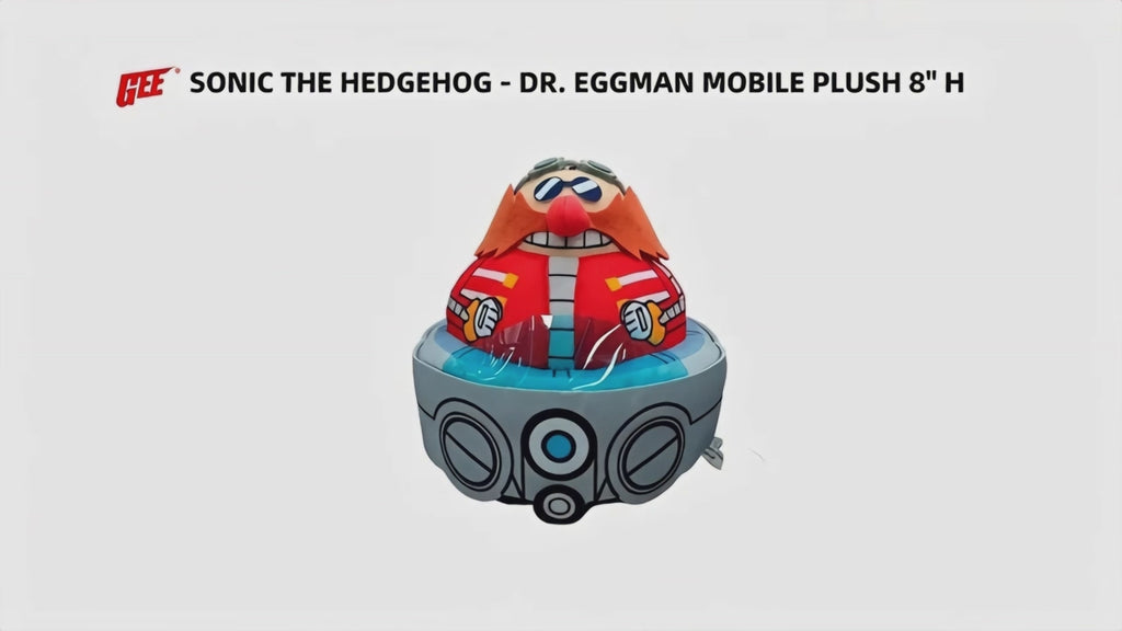 SONIC THE HEDGEHOG - DR. EGGMAN MOBILE PLUSH 8" H