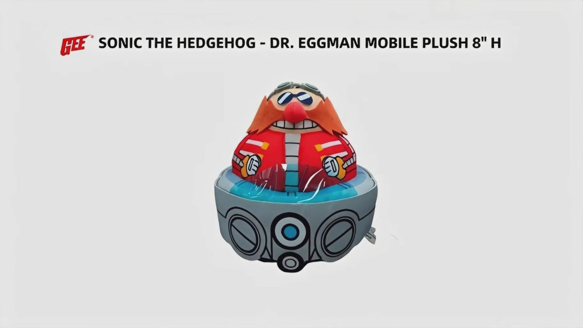 SONIC THE HEDGEHOG - DR. EGGMAN MOBILE PLUSH 8" H