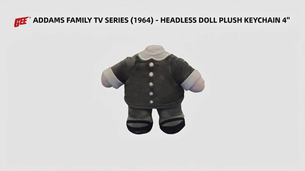 The Addams Family TV - Headless Doll Mini Plush w/ Hook Clip 4"H