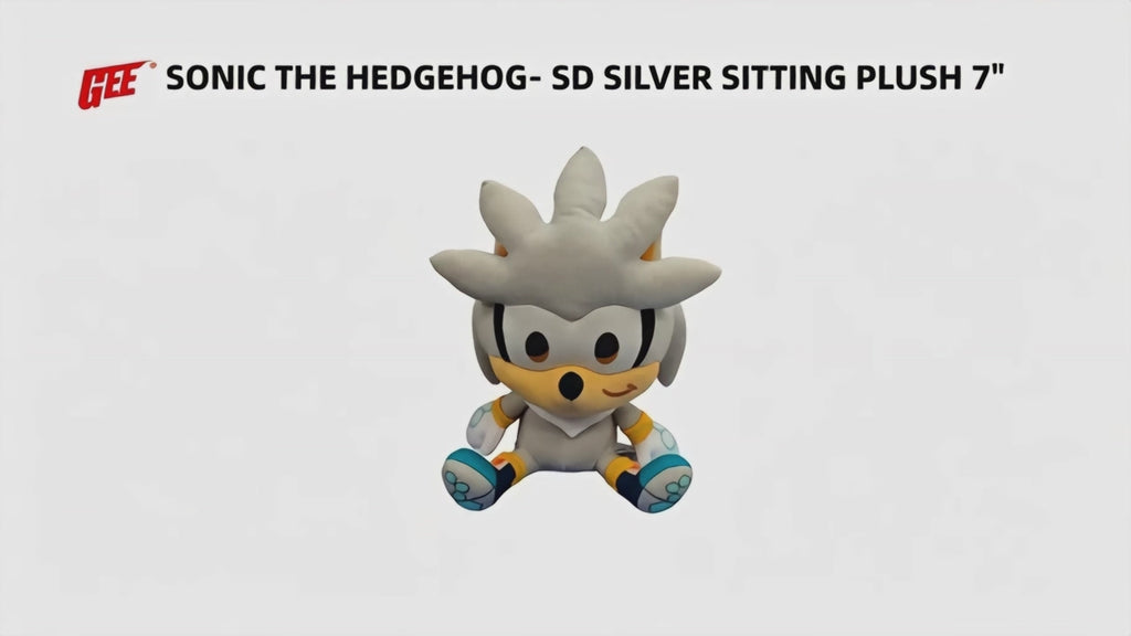 Sonic The Hedgehog - SD Silver Sitting Plush 7"H