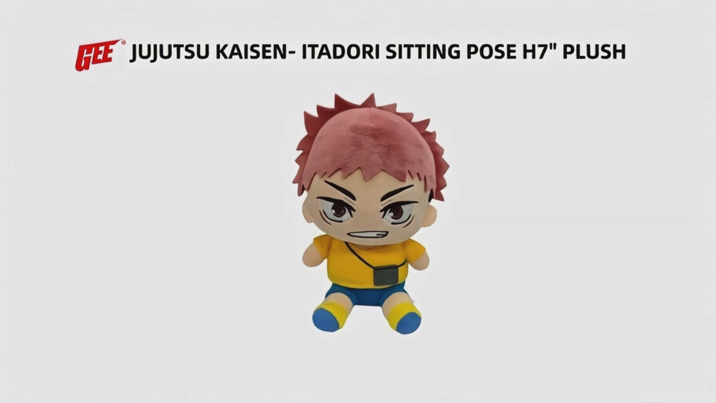 Jujutsu Kaisen - Yuji Itadori Sitting Pose Plush 7"H