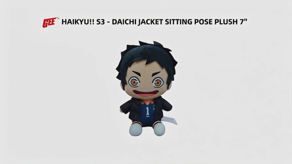 Haikyuu!! S3 - Daichi Sawamura Jacket Sitting Pose Plush 7"H