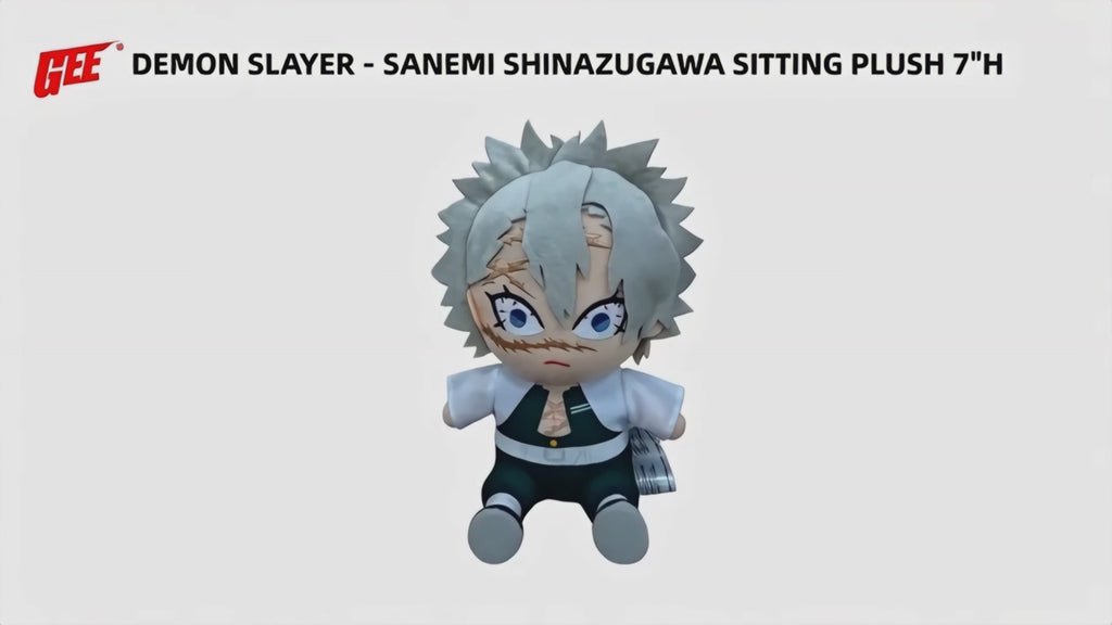 Demon Slayer - Sanemi Shinazugawa Sitting Plush 7"H