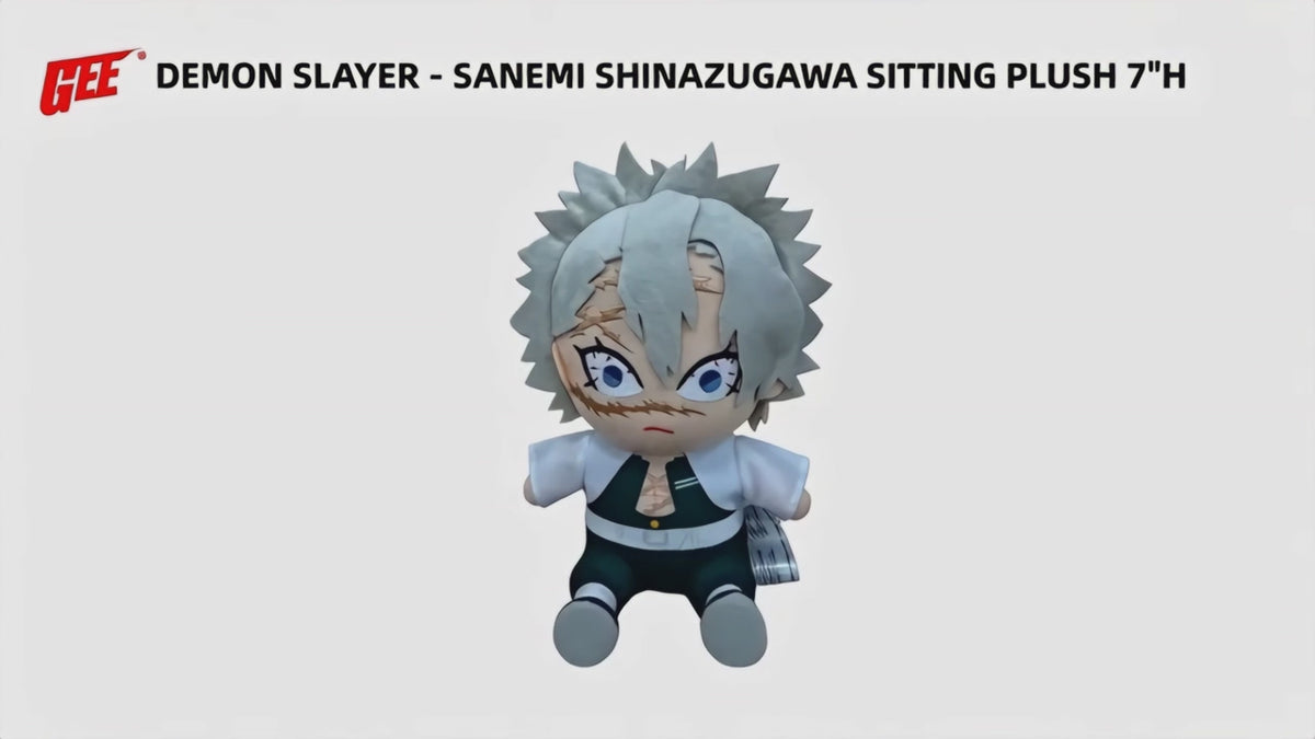 Demon Slayer - Sanemi Shinazugawa Sitting Plush 7"H