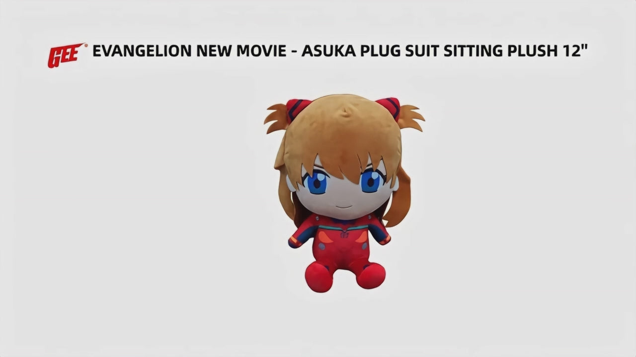 EVANGELION NEW MOVIE - ASUKA PIUG SUIT SITTING PLUSH 12"H