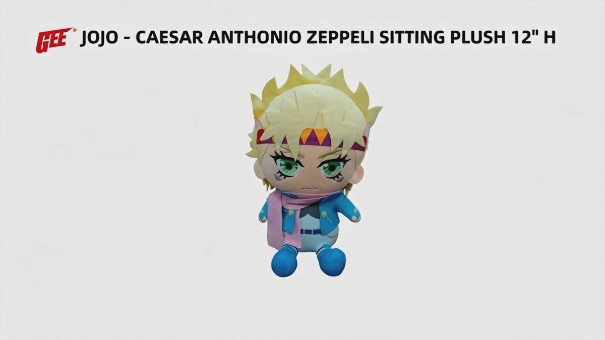 Jojo's Bizarre Adventure Battle Tendency - Caesar Anthonio Zeppeli Sitting Plush 12"