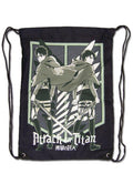 Attack on Titan - Eren Yeager & Levi Ackerman Drawstring Bag - Great Eastern Entertainment