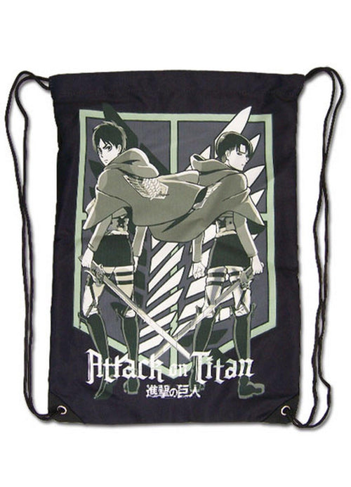 Attack on Titan - Eren Yeager & Levi Ackerman Drawstring Bag - Great Eastern Entertainment