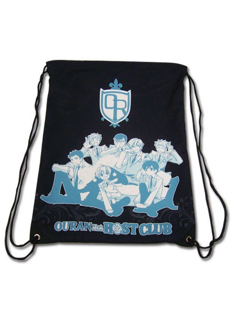 Ouran High School Host Club - Group Black Drawstring Bag - Great Eastern Entertainment