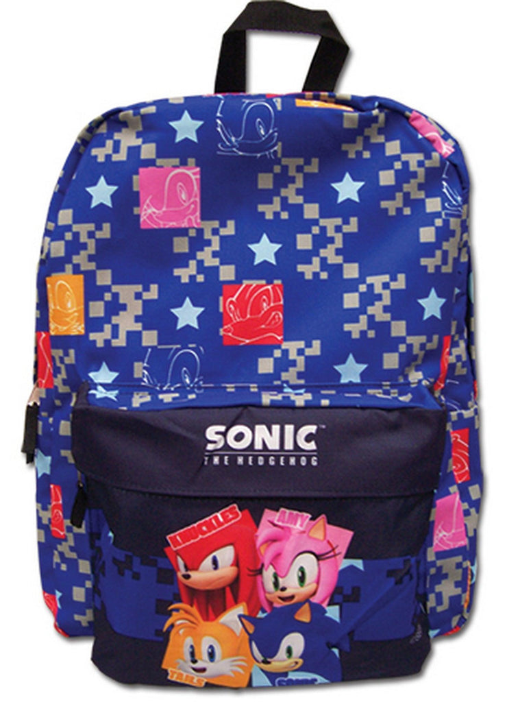 Sonic Hedgehog Pattern Backpack Bag