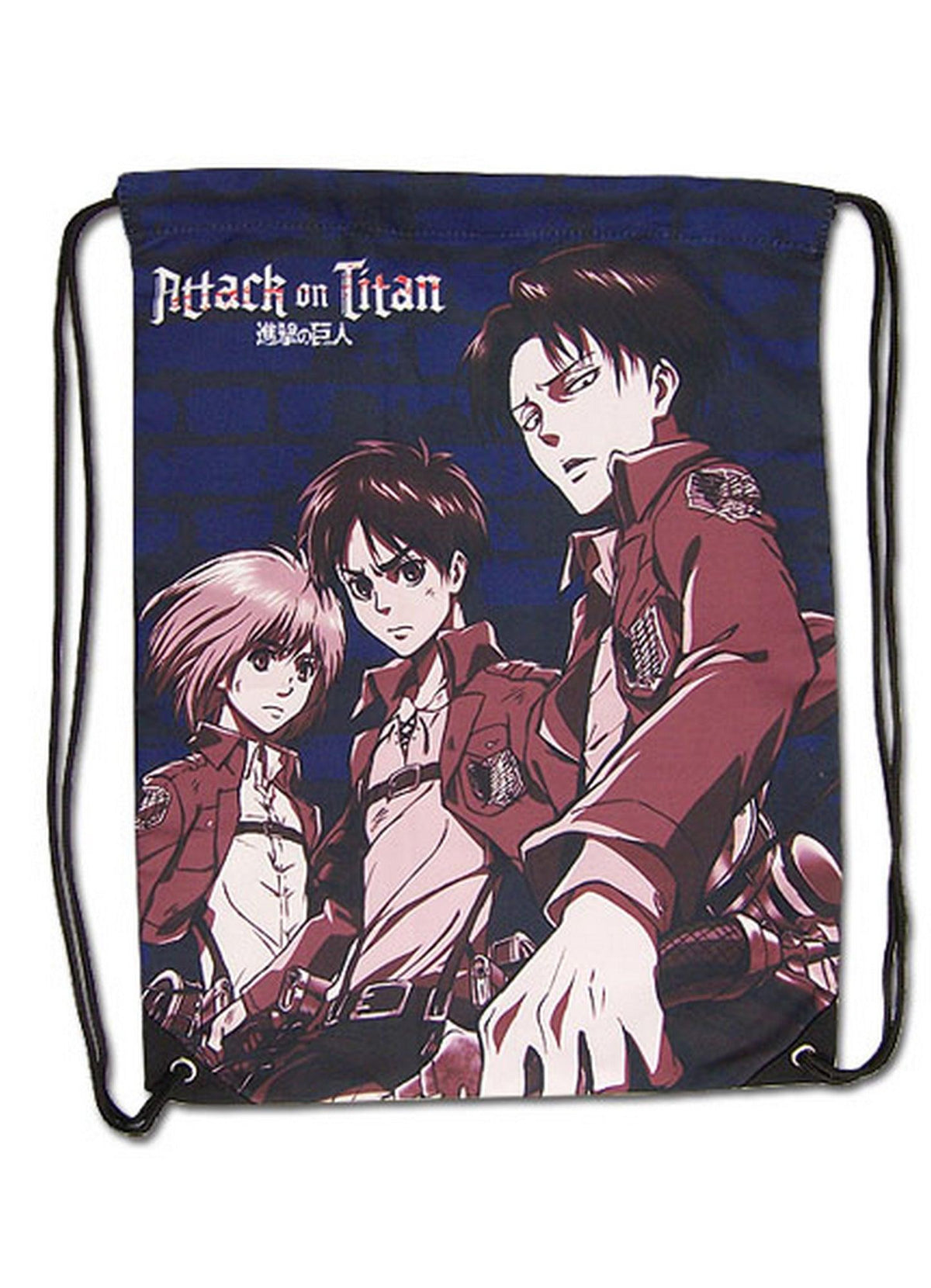 Attack on Titan - Eren Yeager, Levi Ackerman & Armin Arlet Drawstring Bag - Great Eastern Entertainment