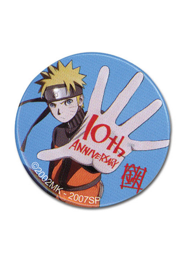 Naruto Shippuden - Naruto Uzumaki 10th Anniversary 1.25" Button - Great Eastern Entertainment