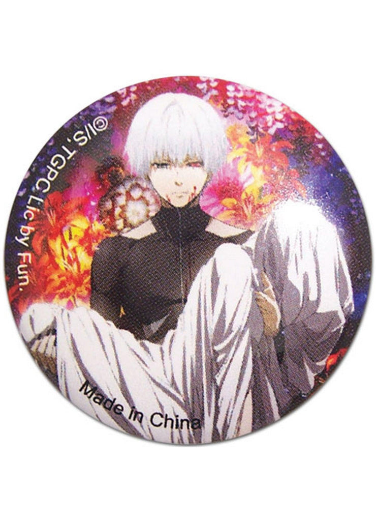 Tokyo Ghoul- Kaneki And Floral Button