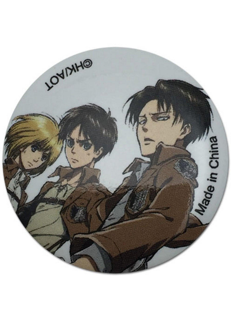Attack on Titan - Armin Arlet Eren Yeager And Levi Ackerman Button - Great Eastern Entertainment