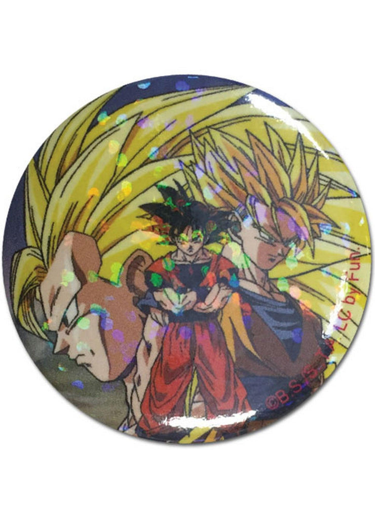 Dragon Ball Z - Son Goku Glitter Button - Great Eastern Entertainment
