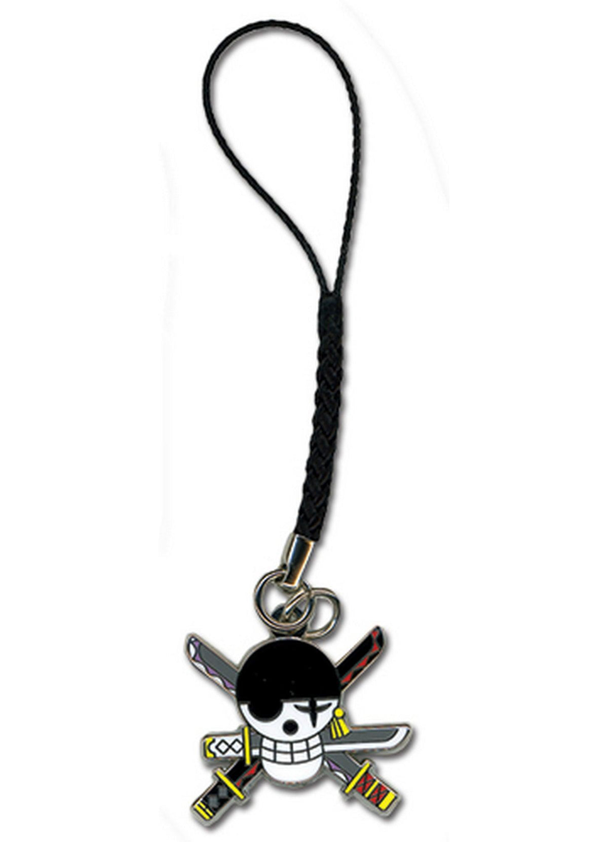 One Piece - Roronoa Zoro Jolly Roger Skull Metal Cell Phone Charm - Great Eastern Entertainment