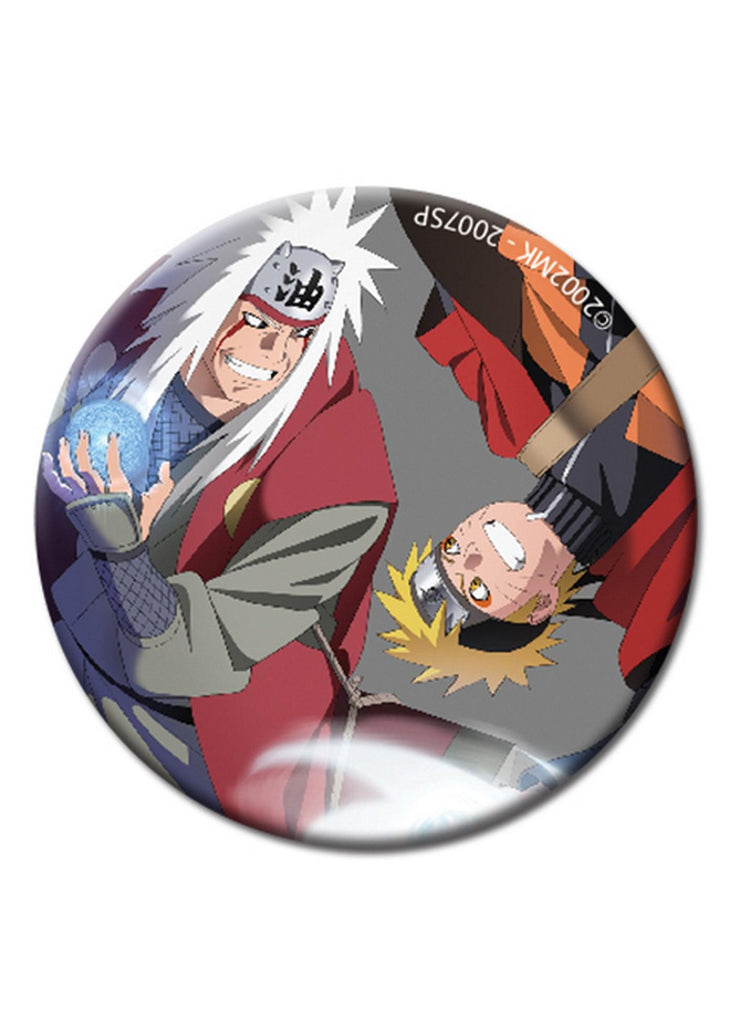 Naruto Shippuden - Naruto Uzumaki & Jiraiya Button - Great Eastern Entertainment