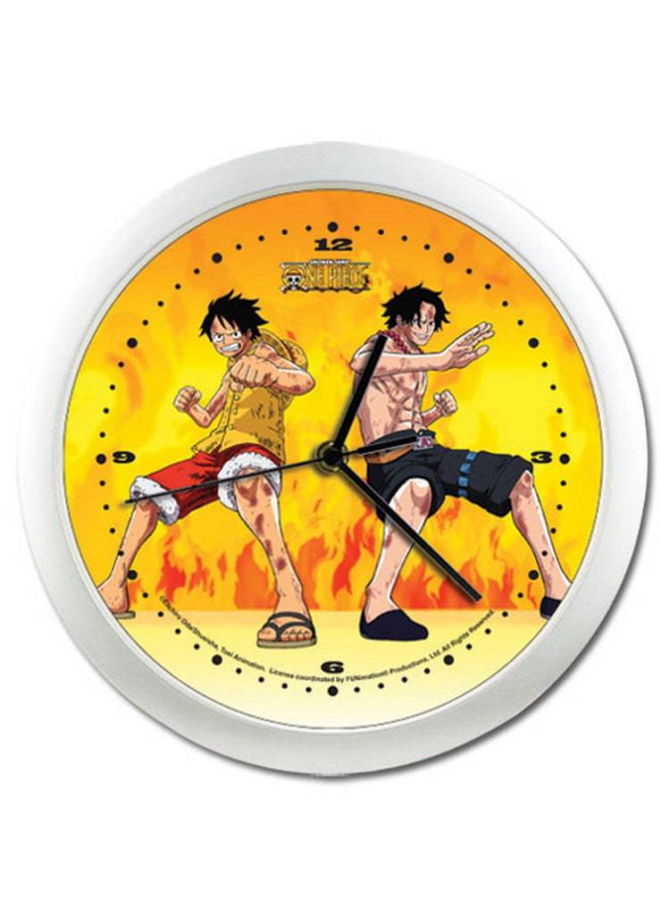 One Piece - Monkey D. Luffy & Portgas D. Ace Wall Clock - Great Eastern Entertainment