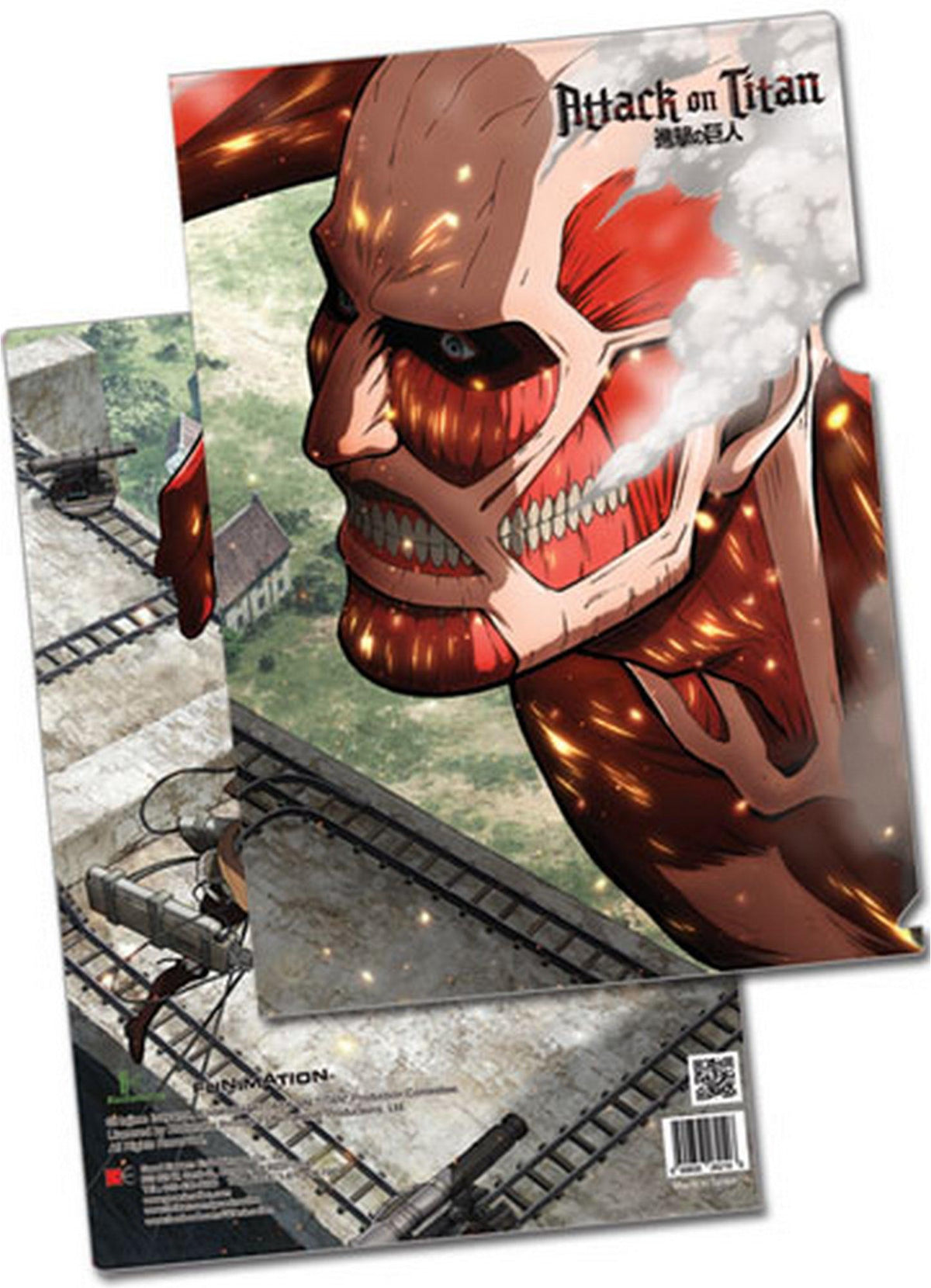 Attack on Titan - Eren Yeager Vs Colossal Titan File Folder (5 Pcs) - Great Eastern Entertainment