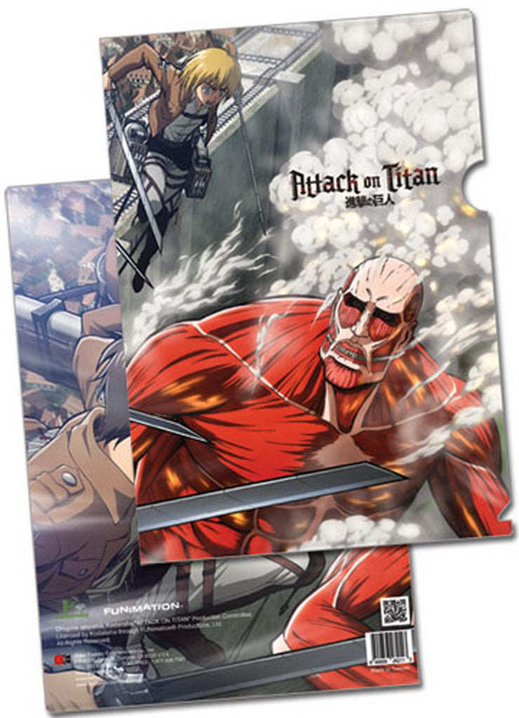 Attack on Titan - Eren Yeager, Mikasa Ackerman & Armin Arlet Vs Colossal Titan File Folder (5 Pcs) - Great Eastern Entertainment