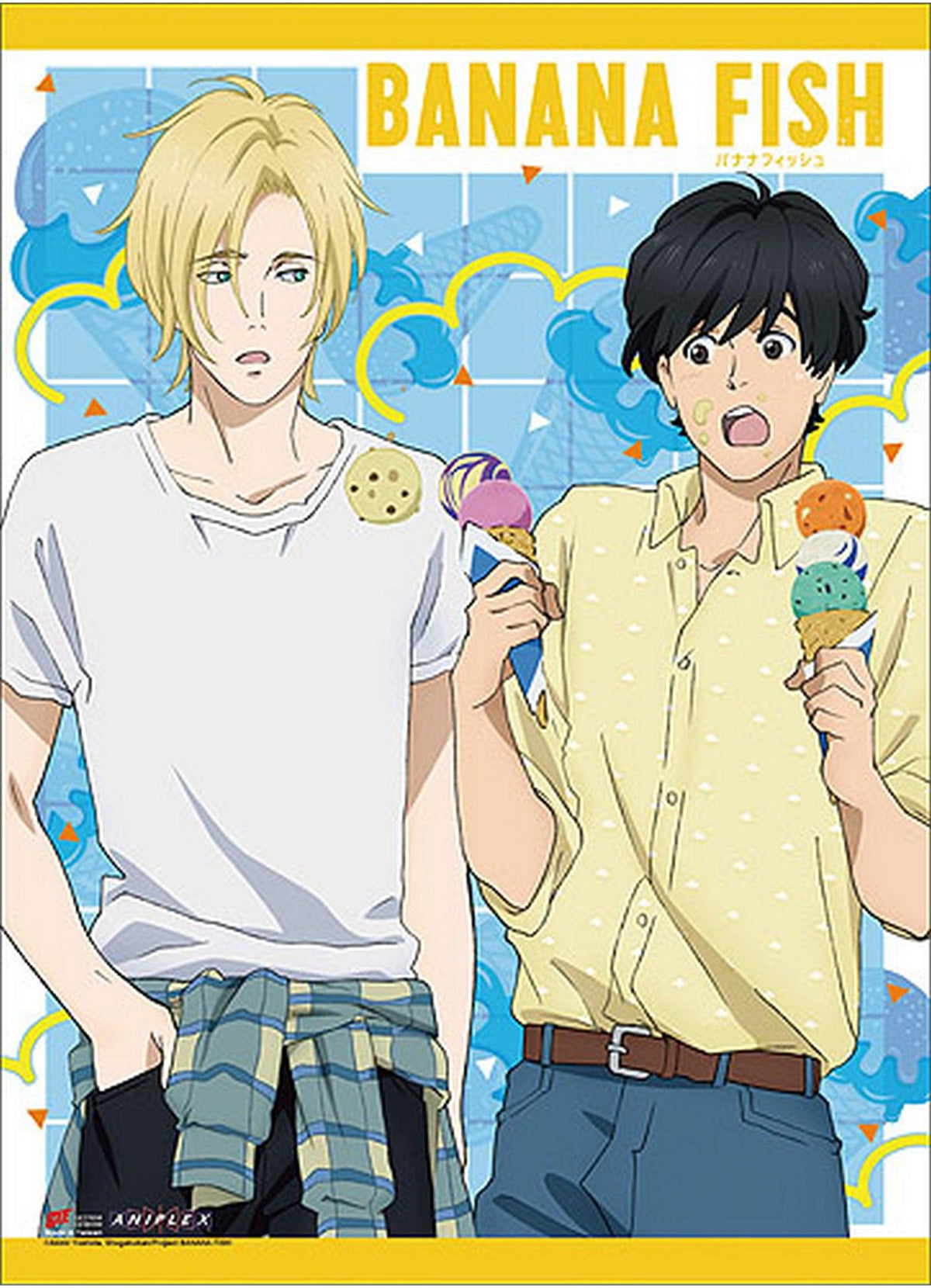 Banana Fish - Ash Lynx & Eiji Okumura Eating Ice Wall Scroll - Great Eastern Entertainment