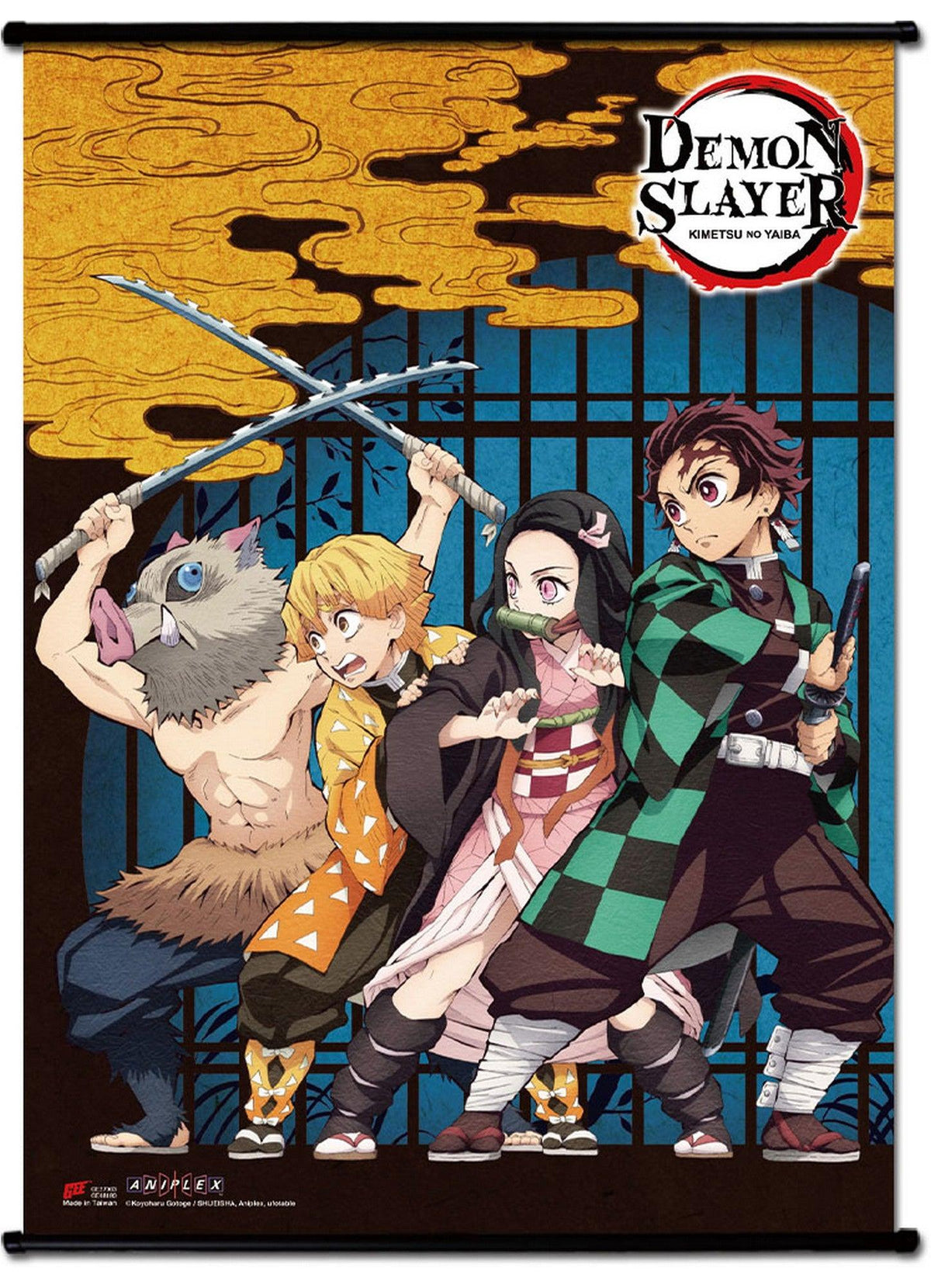 Demon Slayer - Key Art Group Wall Scroll