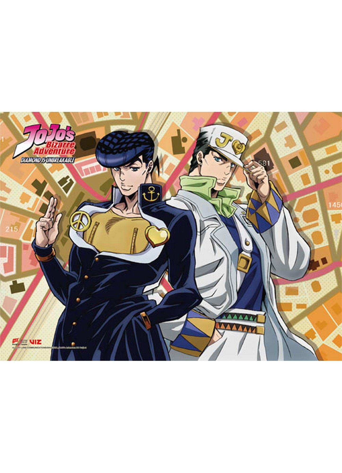 Jojo's Bizarre Adventure S3 - Key Art Josuke Higashikata & Jotaro Kujo Wall Scroll - Great Eastern Entertainment