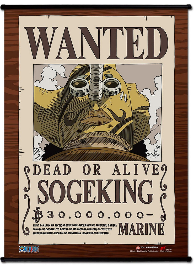 One Piece - Wanted Posters Sogeking Wall Scroll