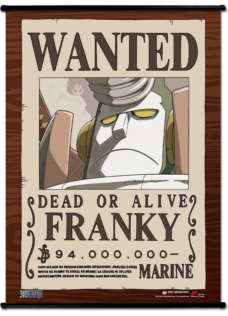 One Piece - Wanted Posters Franky Wall Scroll