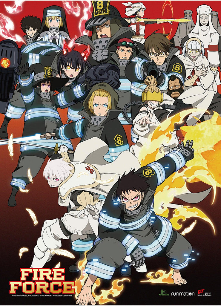 Fire Force- Key Art Group Wall Scroll