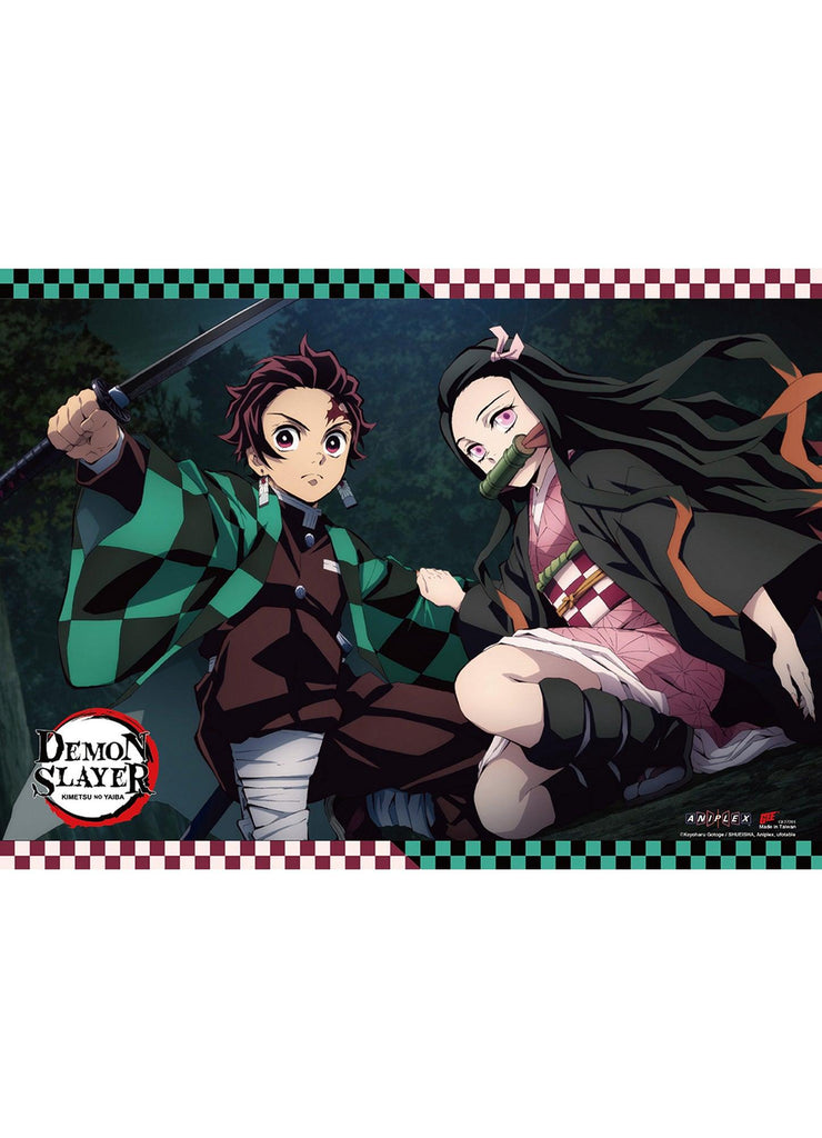 Demon Slayer - Tanjiro Kamado & Nezuko Kamado #A Wall Scroll