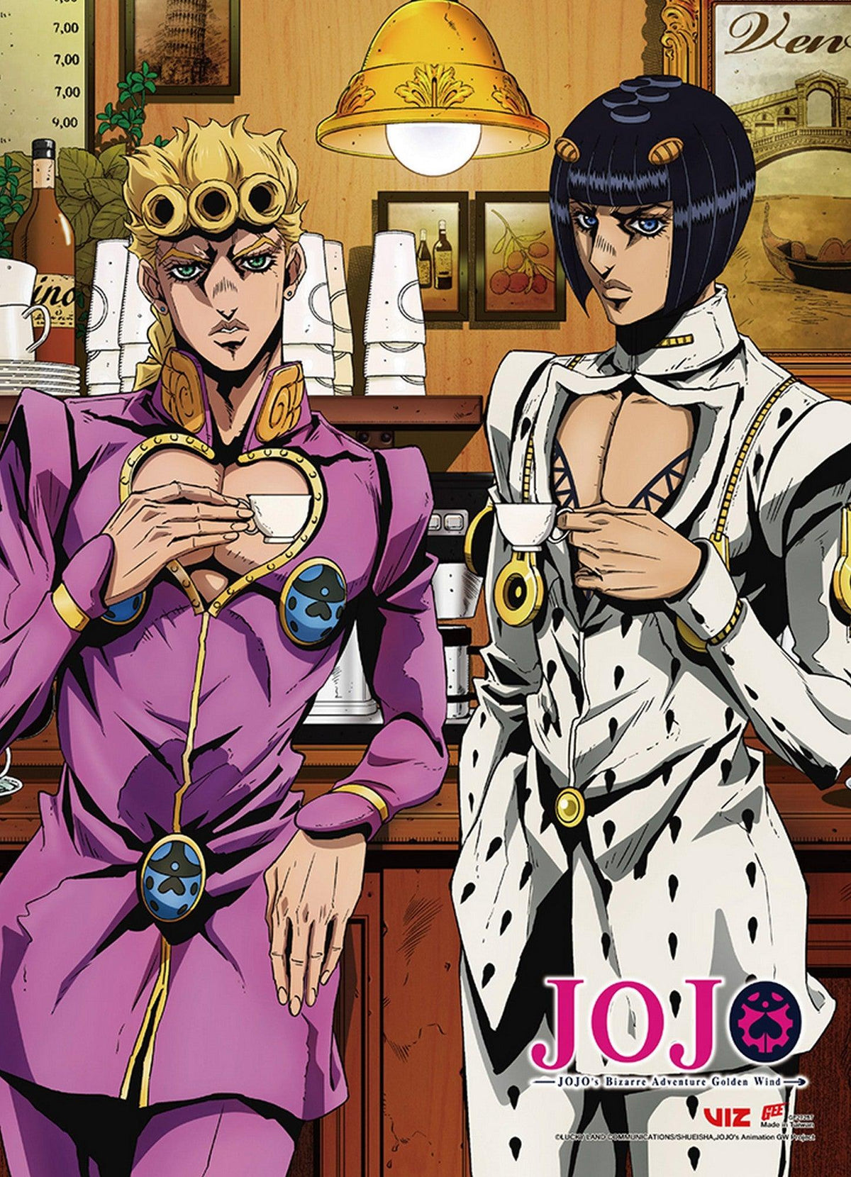 Jojo - S4 Giorno Giovanna & Bruno Bucciarati #A Wall Scroll