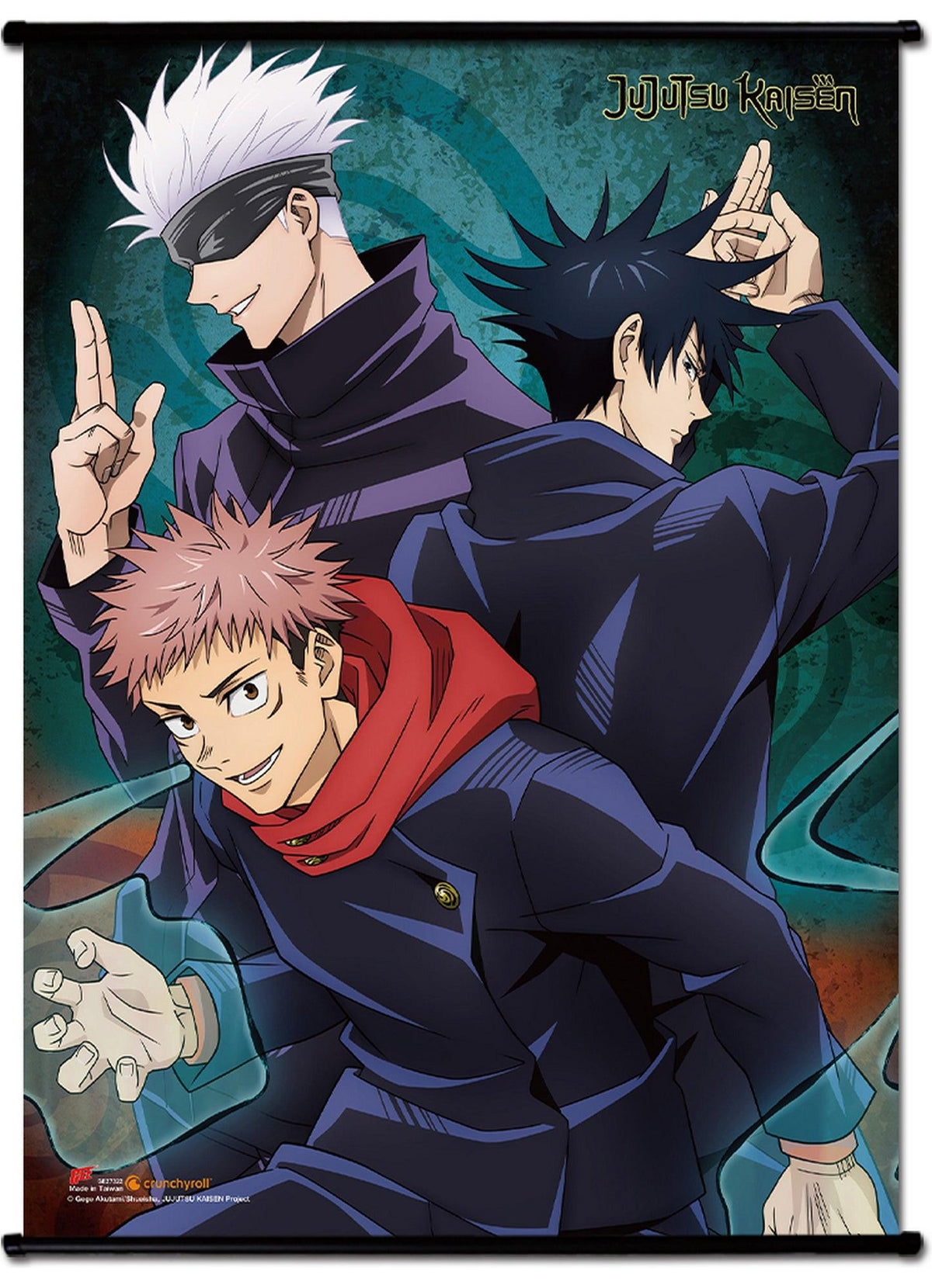 Jujutsu Kaisen - Yuji Itadori & Megumi Fushiguro & Satoru Gojo Group 01 Wall Scroll