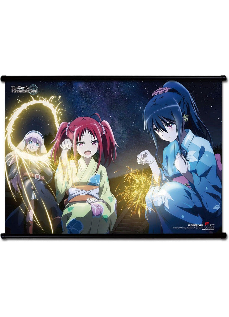 The Day I Became A God - Group Summer Yukata Wall Scroll