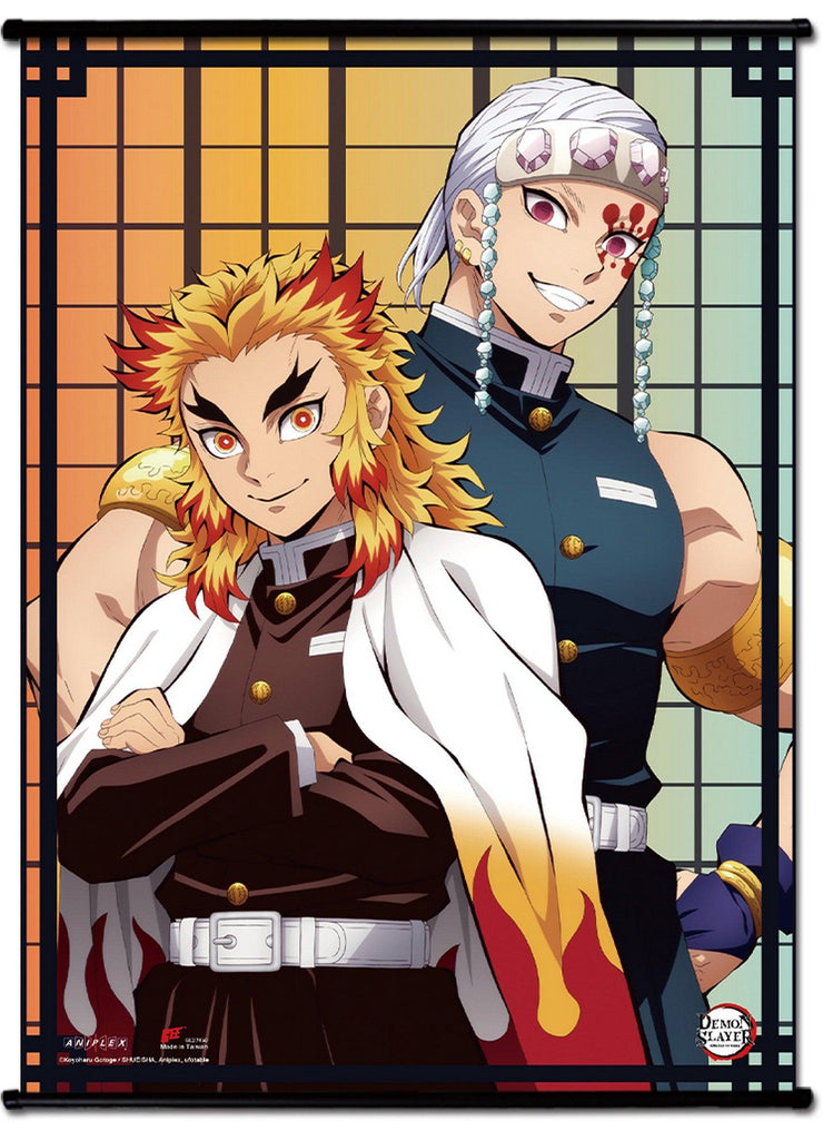 Demon Slayer Tv2 - Entertainment District Arc Kyojuro Rengoku & Tengen Uzui Wallscroll