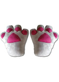 White Paw Plush Glove
