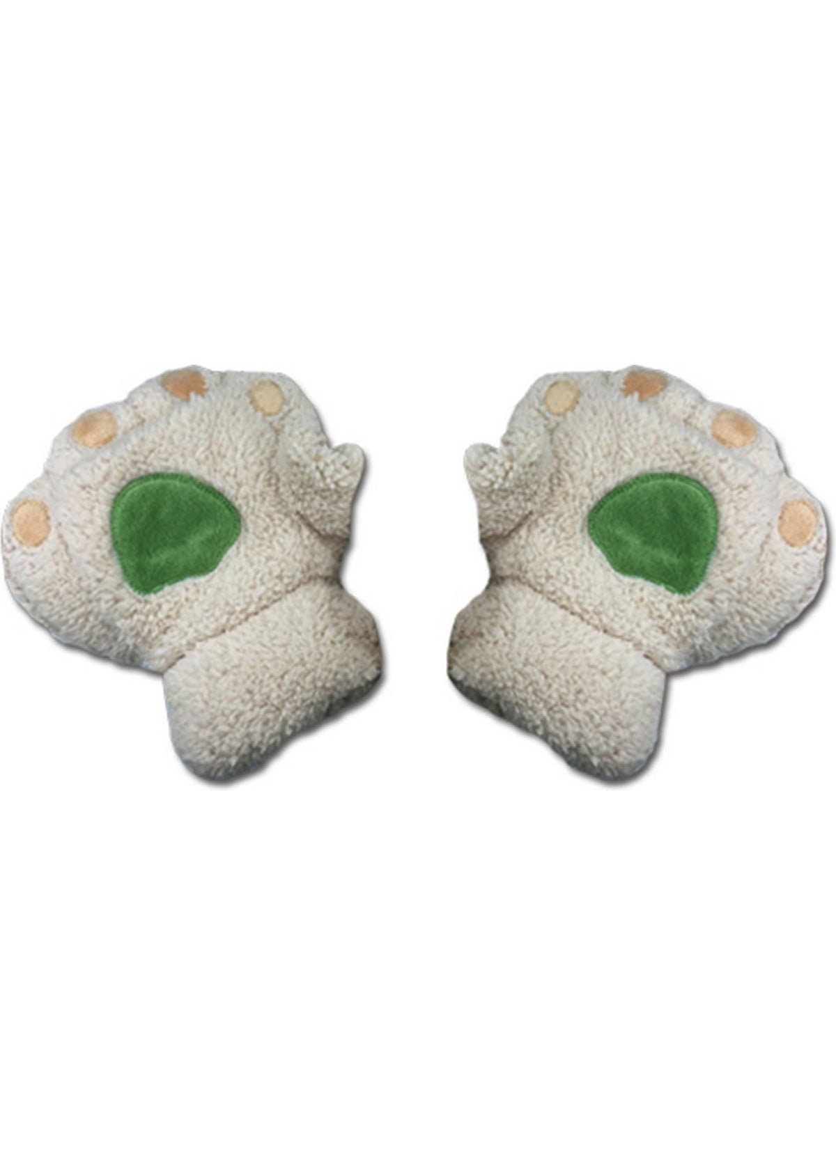 Yellow Paw Fingerless Plush Gloves