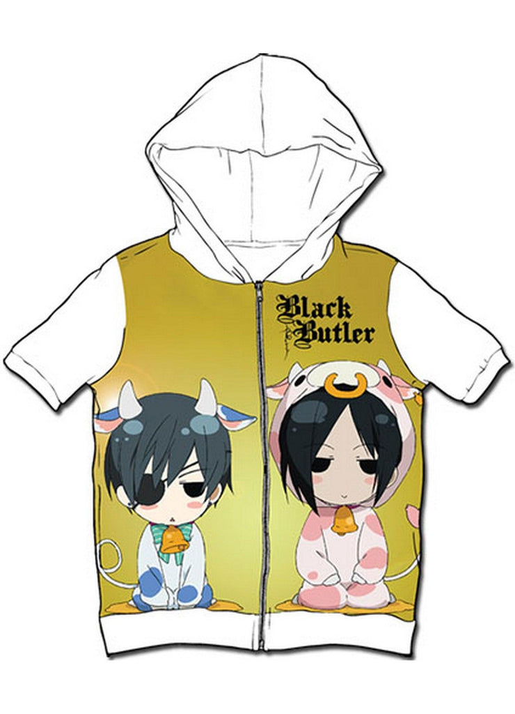 Black Butler - SD Cow Ciel Phantomhive And Sebastian Michaelis Sublimated Hoodie