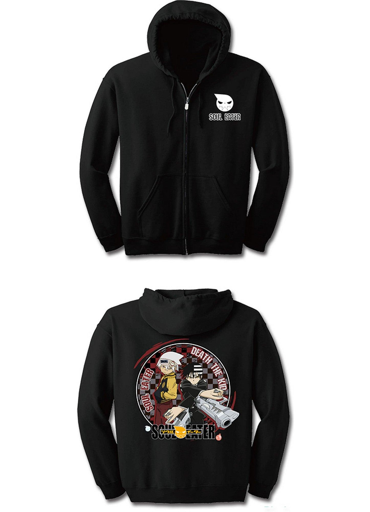 Soul Eater - Soul Evans & Death The Kid #1 Black Zip Up Hoodie