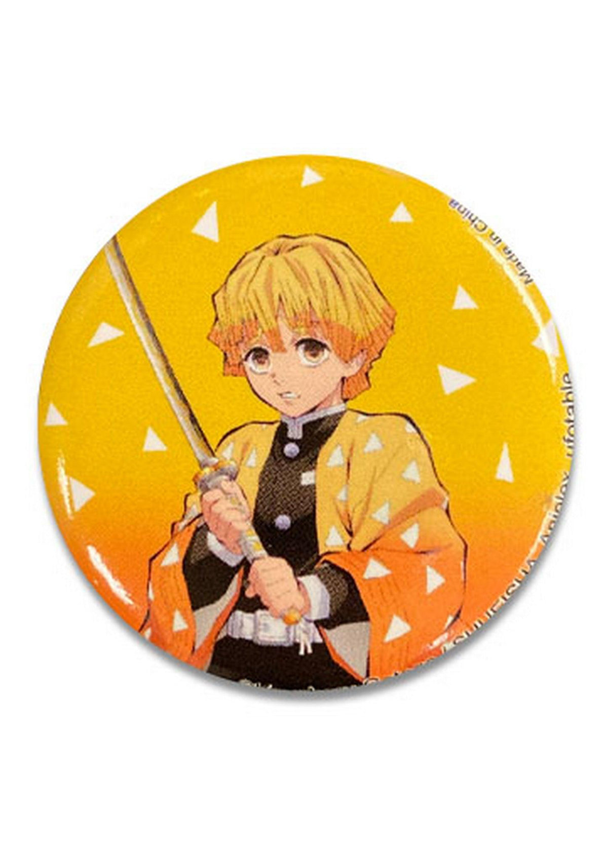 Demon Slayer - Zenitsu Agatsuma Agatsuma Button 1.25" - Great Eastern Entertainment