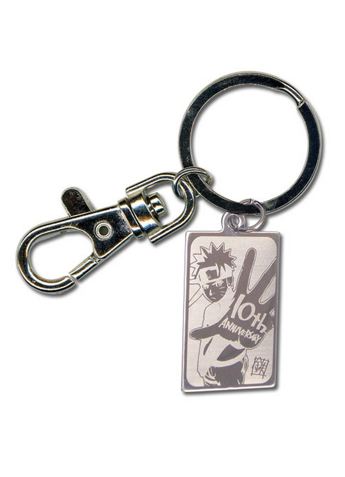 Naruto Shippuden - Naruto Uzumaki 10th Anniversary Metal Keychain - Great Eastern Entertainment